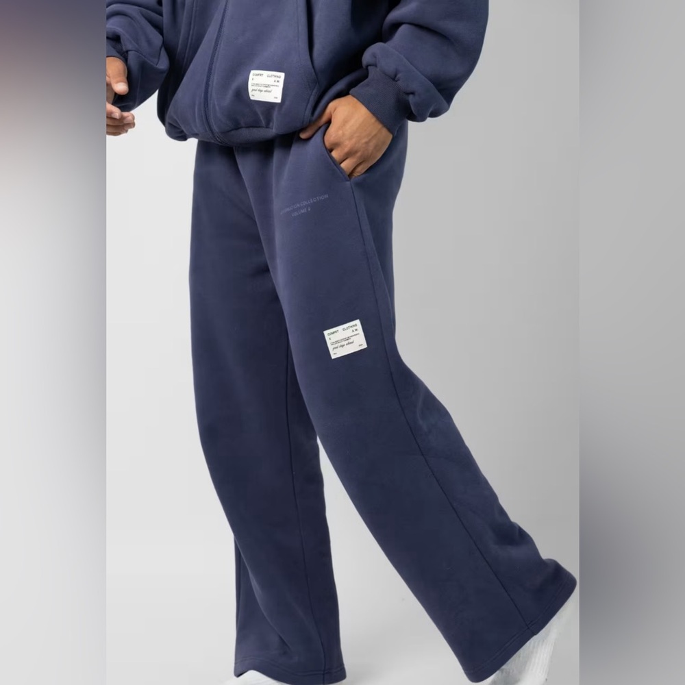 Comfort Clothing Sweatpants - Blue Affirmation Straight Leg
